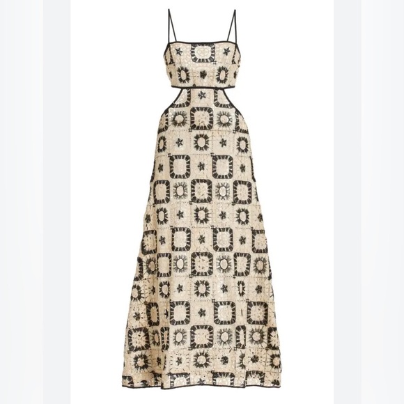 Johanna Ortiz Dresses & Skirts - Johanna Ortiz Mara Magic Cut Out Crochet Geometric Maxi Dress
